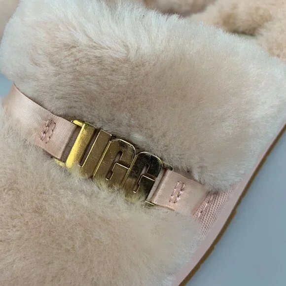 NIB UGG Woman Dalla UGG Metal Graphic Slippers Size US5 - Picture 4 of 11